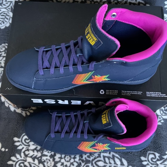 Converse Pro Leather Hi Obsidian/Hyper Magenta MEN`S - Picture 4 of 16